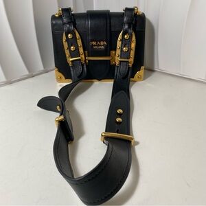 PRADA Cahier Leather Box Crossbody Bag